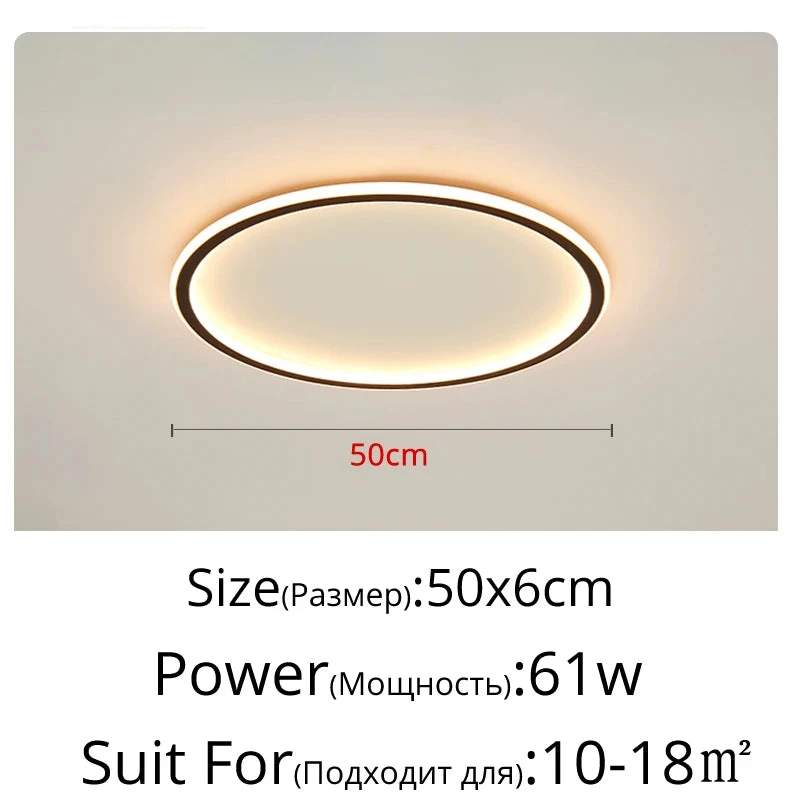 Plafonnier Led Ultra-mince Design Moderne Intensité Réglable Luminaire Décoratif 15 Plafonnier Led Ultra-mince Design Moderne Intensité Réglable Luminaire Décoratif – Image 13