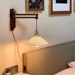 Applique Murale Japonaise En Bois Vintage Rétro Abat-jour En Céramique -Lumeers Boutique Se6e0c47bf6f44dcc80cac27f1862a0f7C