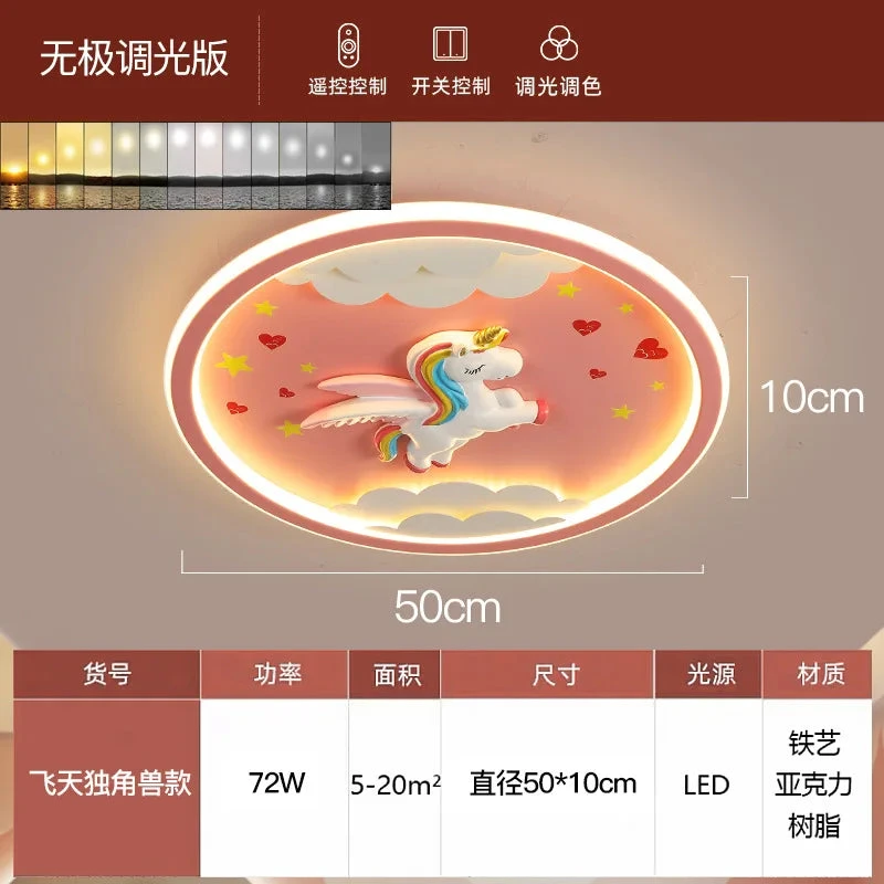 Plafonnier Licorne Dessin Animé Pour Chambre D'enfant 12 Plafonnier Licorne Dessin Animé Pour Chambre D'enfant – Image 10