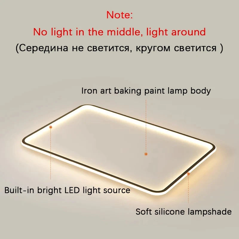 Plafonnier Led Ultra-mince Design Moderne Intensité Réglable Luminaire Décoratif 8 Plafonnier Led Ultra-mince Design Moderne Intensité Réglable Luminaire Décoratif – Image 6