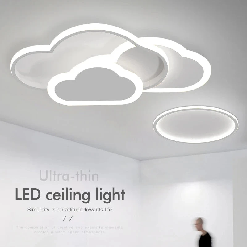 Plafonnier Led Ultra Fin Avec Nuages Créatifs éclairage Intelligent 8 Plafonnier Led Ultra Fin Avec Nuages Créatifs éclairage Intelligent – Image 6