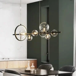 Lustre Moderne Led Avec Boules De Verre Suspendues -Lumeers Boutique Se9c9750299fb4124b88aaa32e5140874f