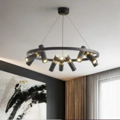 Lustre Led Moderne Design Industriel Pour Décoration Intérieure