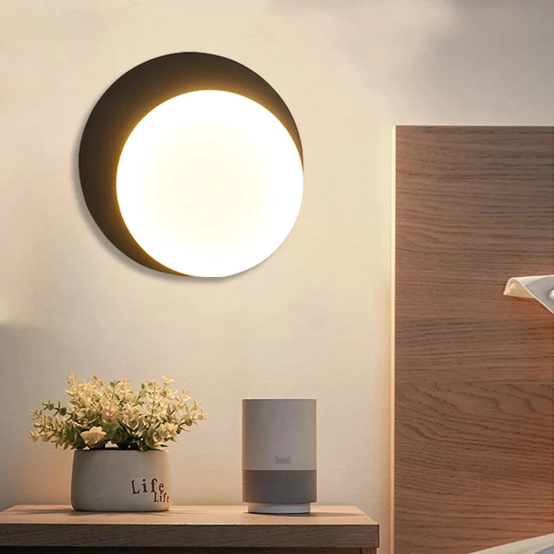 Applique Murale Ronde Créative Pour Chambre à Coucher 6 Applique Murale Ronde Créative Pour Chambre à Coucher – Image 4