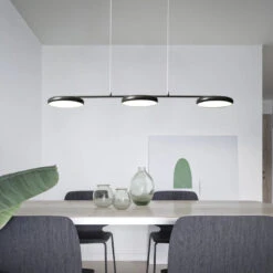 Lustre Led Moderne En Cuivre Noir Pour Intérieur élégant