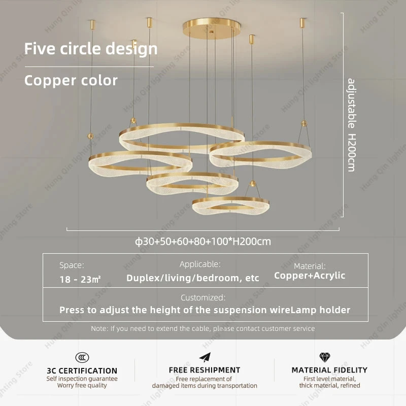 Lustre Moderne à Led Pour Décoration Intérieure élégante Et Contemporaine 13 Lustre Moderne à Led Pour Décoration Intérieure élégante Et Contemporaine – Image 12