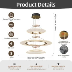 Lustre Suspendu En Aluminium à Led Pour Intérieur 19 Lustre Suspendu En Aluminium à Led Pour Intérieur -Lumeers Boutique Sf34fead625fe466d9605b85d0f0ad102D