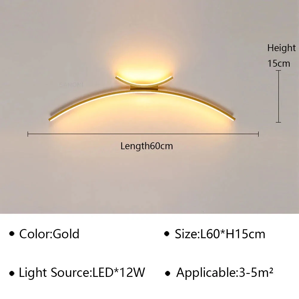 Applique Murale Arc De Cercle Design Minimaliste à LED 17 Applique Murale Arc De Cercle Design Minimaliste à LED – Image 15
