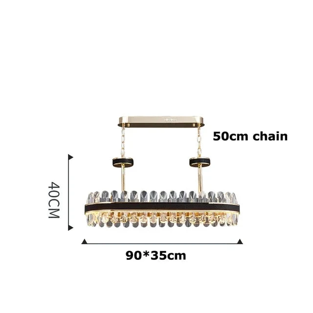 Lustre Moderne En Cristaux éclairage Rond à Led 15 Lustre Moderne En Cristaux éclairage Rond à Led – Image 13