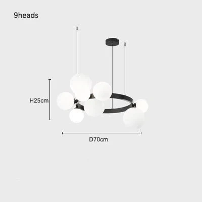 Lustre Design Rond Minimaliste Salon Luxe Nordique Minimaliste Moderne Restaurant Chambre Magique Haricot 11 Lustre Design Rond Minimaliste Salon Luxe Nordique Minimaliste Moderne Restaurant Chambre Magique Haricot – Image 9