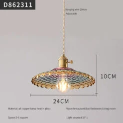 Suspension Moderne En Laiton Avec Abat-jour Rustique En Verre De Noyer -Lumeers Boutique Sf654041b13d149738d0f10c2314685b2H