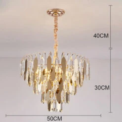 Lustre Moderne En Cristal Doré à Led Design élégant Pour Intérieur -Lumeers Boutique Sf81575156add4f3e888a82eeb063bbeeE