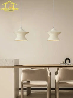 Suspension Moderne Design Nordique En Résine LED Pour Ambiance Chaleureuse