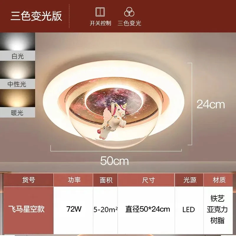 Plafonnier Licorne Dessin Animé Pour Chambre D'enfant 9 Plafonnier Licorne Dessin Animé Pour Chambre D'enfant – Image 7