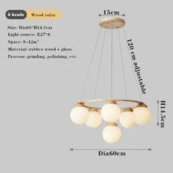 Lustre à Led Design Multi Têtes En Verre Pour Intérieur Moderne -Lumeers Boutique Sfd6fd1cd938345ee9bcfaf24a2d20f4aj