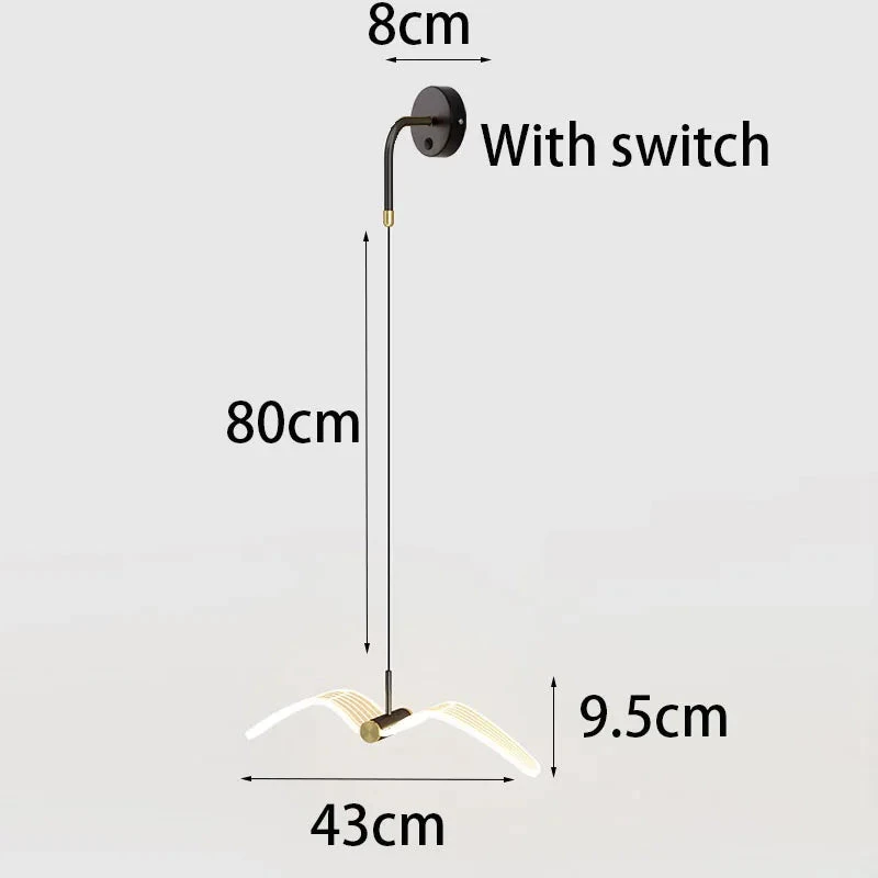 Led Mouette Suspension Lumières Chambre Chevet Fond Tenture Murale Lampes Pour Plafond Créatif Décor à La Maison Suspension Luminaire 9 Led Mouette Suspension Lumières Chambre Chevet Fond Tenture Murale Lampes Pour Plafond Créatif Décor à La Maison Suspension Luminaire – Image 7