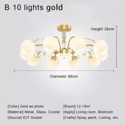Lustre En Cristal Nordique à Led Pour Décoration Intérieure Moderne 31 Lustre En Cristal Nordique à Led Pour Décoration Intérieure Moderne -Lumeers Boutique Sfe3425a546dc44a19f623fb7d6e2db7aO