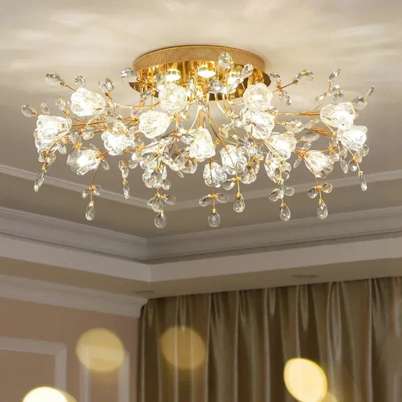 Plafonnier Led Vintage En Cristal à Fleurs Décoratif 8 Plafonnier Led Vintage En Cristal à Fleurs Décoratif – Image 6