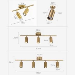 Barre Spots LED En Aluminium Noir Ou Doré Mounted -Lumeers Boutique a fdc3ba9a 636b 44cd ba11 1cb660f745c8