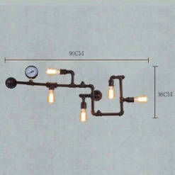Applique Murale Industrielle Composée De Tuyaux Amparo 17 Applique Murale Industrielle Composée De Tuyaux Amparo -Lumeers Boutique amparodim