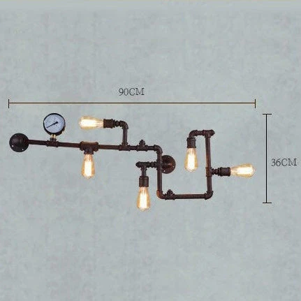 Applique Murale Industrielle Composée De Tuyaux Amparo 10 Applique Murale Industrielle Composée De Tuyaux Amparo – Image 8