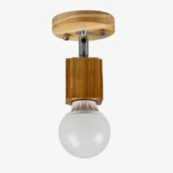 Applique En Bois Avec Lampe LED Minimaliste