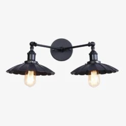 Applique Murale Design à LED Avec Double Lampes En Métal Rétro Light