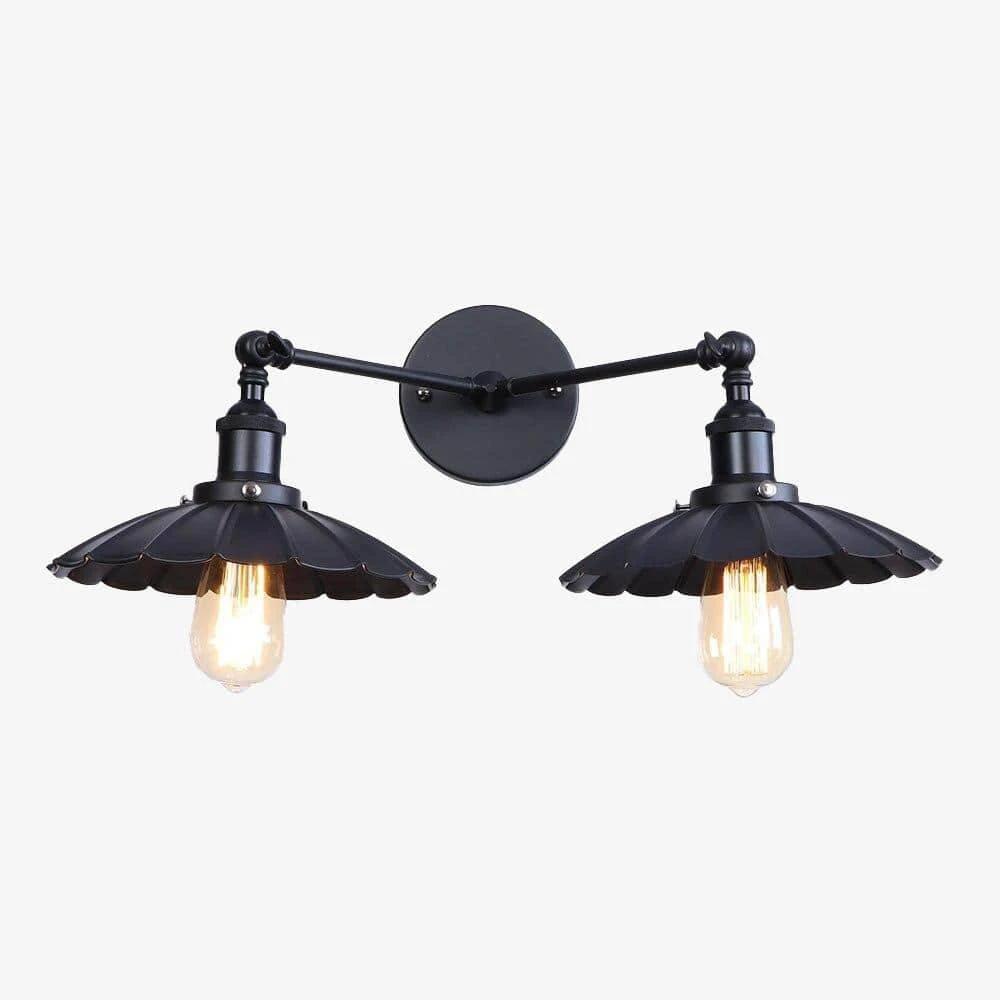 Applique Murale Design à LED Avec Double Lampes En Métal Rétro Light 3 Applique Murale Design à LED Avec Double Lampes En Métal Rétro Light