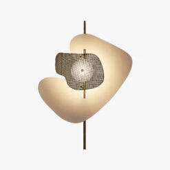 Applique Murale Design Blanche Avec Tige Doré Crissy