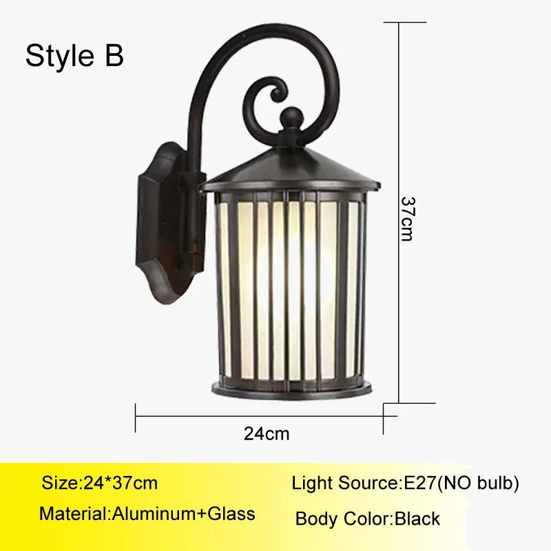 Applique Murale Extérieure étanche Style Européen Rétro Pour Jardin Villa Cour 8 Applique Murale Extérieure étanche Style Européen Rétro Pour Jardin Villa Cour – Image 6