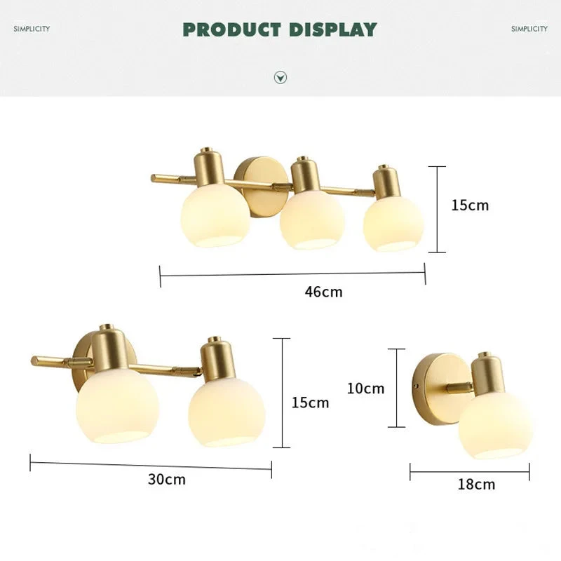 Applique Murale Led 3 Têtes Lumière Chaude/froide/blanc 11 Applique Murale Led 3 Têtes Lumière Chaude/froide/blanc – Image 9