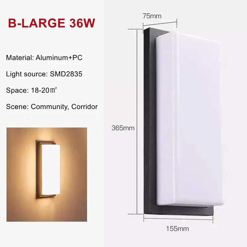 Applique Murale Led Extérieure En Aluminium Imperméable Et Décorative 8 Applique Murale Led Extérieure En Aluminium Imperméable Et Décorative – Image 6