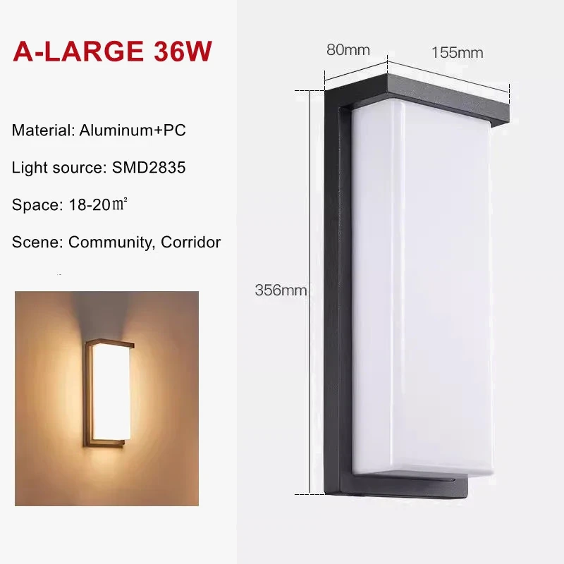 Applique Murale Led Extérieure En Aluminium Imperméable Et Décorative 10 Applique Murale Led Extérieure En Aluminium Imperméable Et Décorative – Image 8