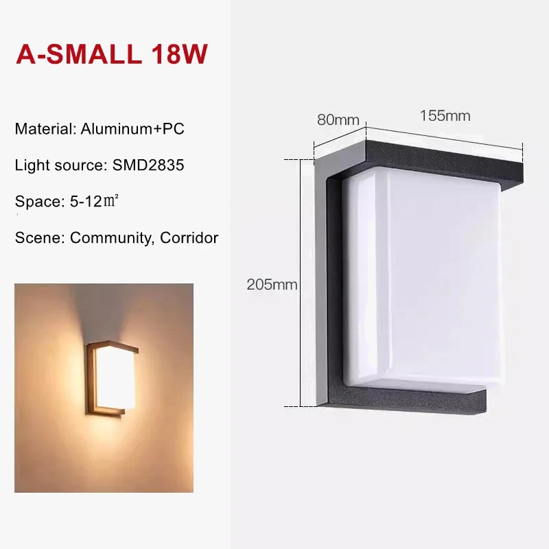 Applique Murale Led Extérieure En Aluminium Imperméable Et Décorative 11 Applique Murale Led Extérieure En Aluminium Imperméable Et Décorative – Image 9