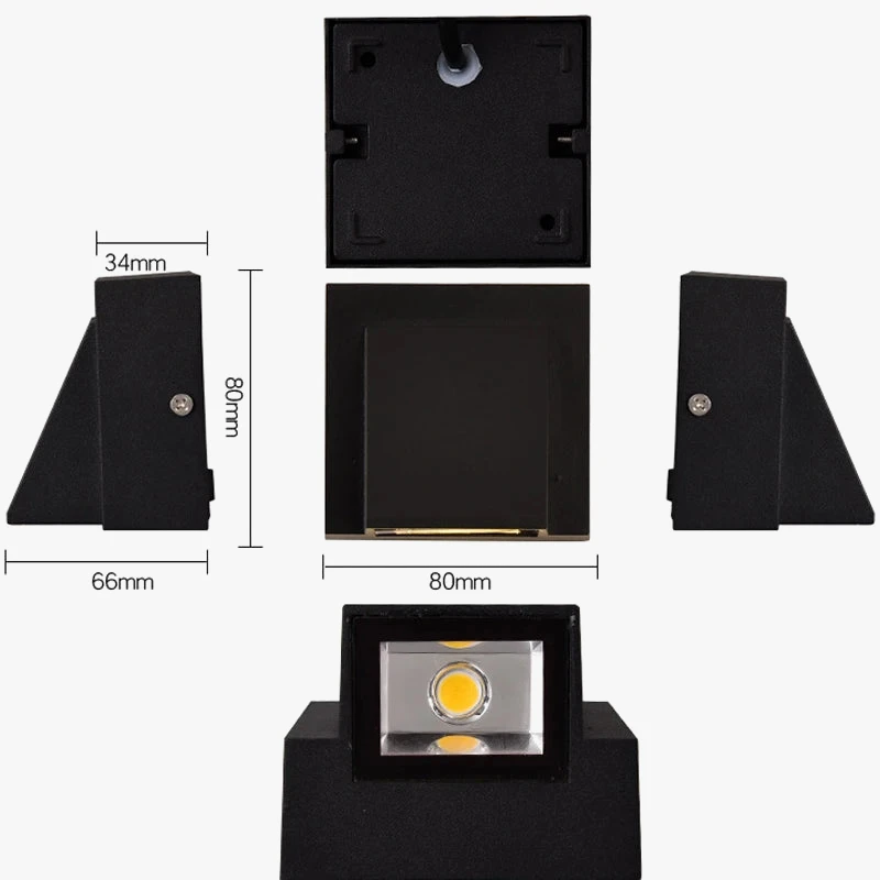 Applique Murale Led Imperméable Extérieur Intérieur Jardin Véranda Chambre Escaliers 6 Applique Murale Led Imperméable Extérieur Intérieur Jardin Véranda Chambre Escaliers – Image 4