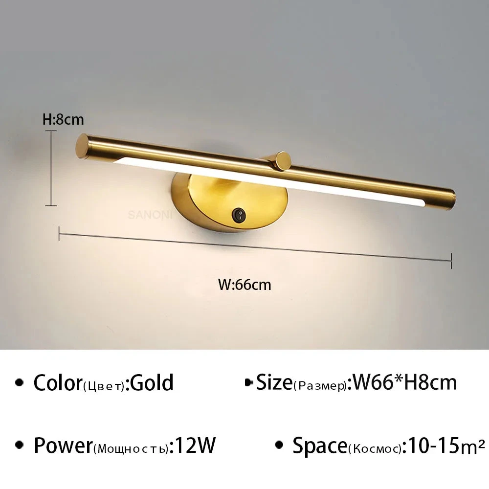 Applique Murale Led Moderne Avec Interrupteur Tactile Pour Miroir 10 Applique Murale Led Moderne Avec Interrupteur Tactile Pour Miroir – Image 8