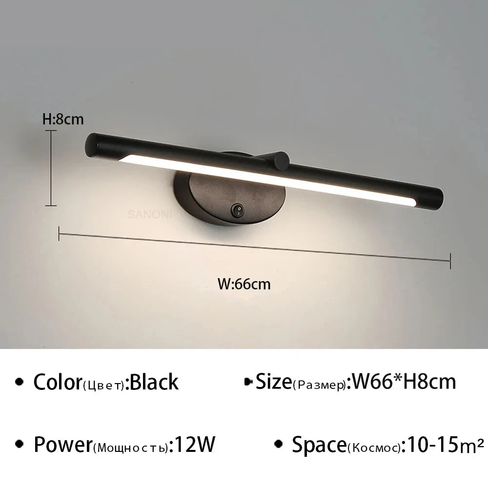 Applique Murale Led Moderne Avec Interrupteur Tactile Pour Miroir 11 Applique Murale Led Moderne Avec Interrupteur Tactile Pour Miroir – Image 9