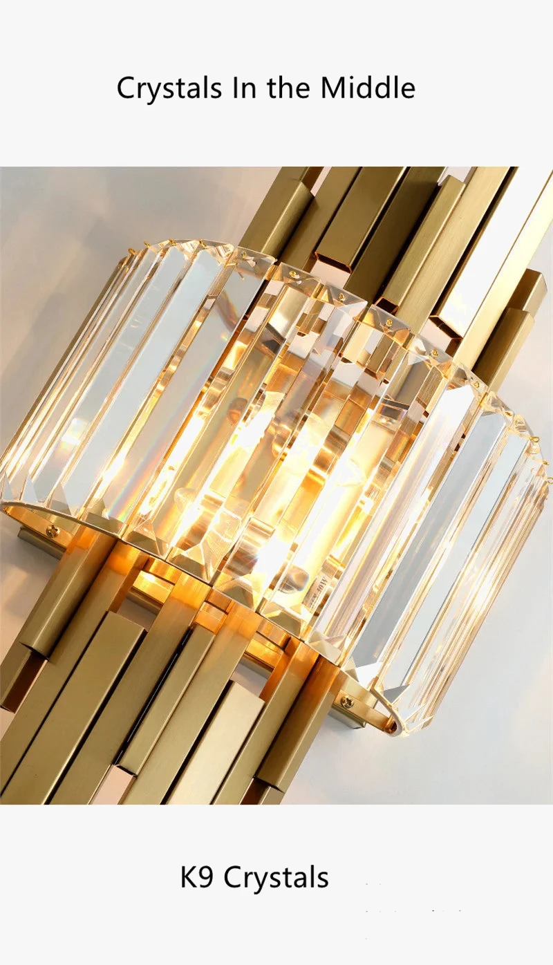 Applique Murale Luxe Moderne Avec Abat-jour Cristal Brillant 7 Applique Murale Luxe Moderne Avec Abat-jour Cristal Brillant – Image 5