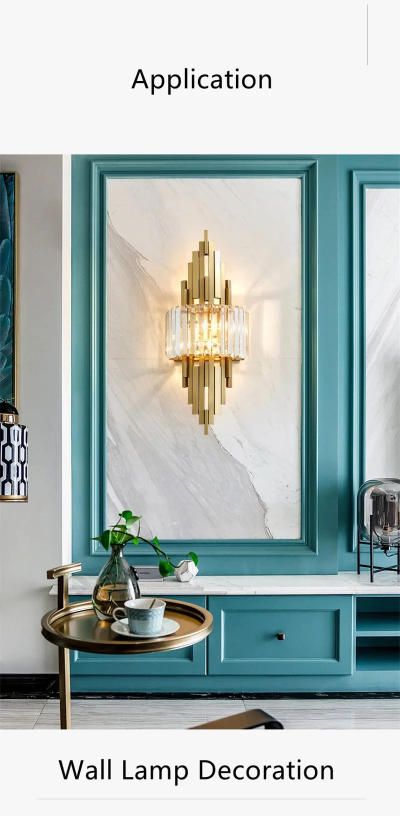 Applique Murale Luxe Moderne Avec Abat-jour Cristal Brillant 8 Applique Murale Luxe Moderne Avec Abat-jour Cristal Brillant – Image 6