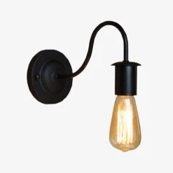 Applique Murale Noir En Métal American