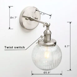 Applique Murale Phansthy Vintage Industrielle Avec Abat-jour Rond En Verre 15 Applique Murale Phansthy Vintage Industrielle Avec Abat-jour Rond En Verre -Lumeers Boutique applique murale phansthy vintage industrielle avec abat jour rond en verre 4