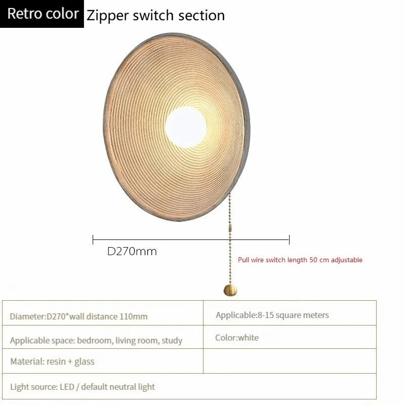 Applique Murale Rétro Loft Verre/résine 10 Applique Murale Rétro Loft Verre/résine – Image 8