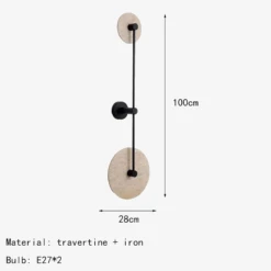 Applique Murale Ronde Japonaise En Travertin à Led Pour éclairage D'ambiance -Lumeers Boutique applique murale ronde japonaise en travertin led pour clairage d ambiance 9