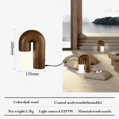 Applique Murale Rétro En Bois De Frêne Et Acrylique Avec Led -Lumeers Boutique appliques murales r tro en bois de fr ne et acrylique avec led 8