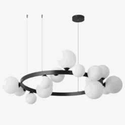 Lustre Design Rond Minimaliste Salon Luxe Nordique Minimaliste Moderne Restaurant Chambre Magique Haricot