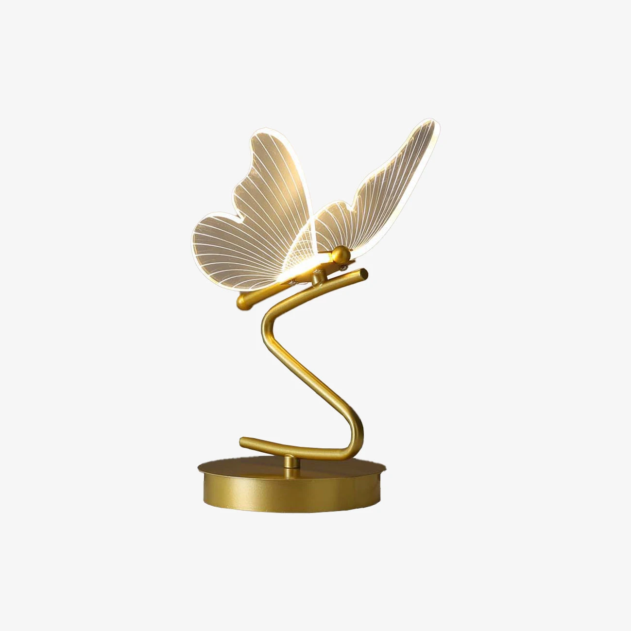Lampe à Poser Design LED Métallique Ondulé Papillon 3 Lampe à Poser Design LED Métallique Ondulé Papillon