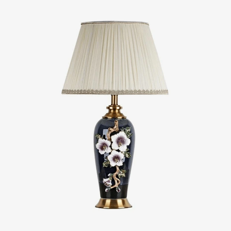 Lampe à Poser LED En Céramique Noire Avec Abat-jour Colorée Style Japonais 3 Lampe à Poser LED En Céramique Noire Avec Abat-jour Colorée Style Japonais