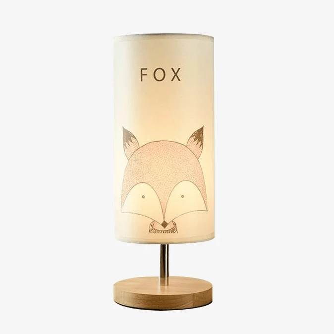 Lampe De Chevet (ou Bureau) En Bois Avec Dessin D'animaux Pour Enfant 3 Lampe De Chevet (ou Bureau) En Bois Avec Dessin D'animaux Pour Enfant