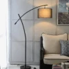 Lampadaire En Métal Luxe Avec Abat-jour En Tissu -Lumeers Boutique lampe sur pied l m tal luxe or noir 8