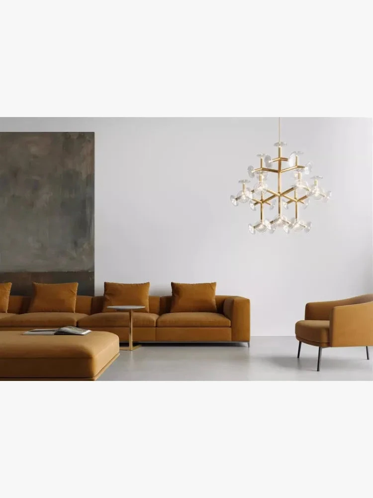 Lustre Créatif Postmoderne En Verre Pour Décoration Intérieure 6 Lustre Créatif Postmoderne En Verre Pour Décoration Intérieure – Image 4